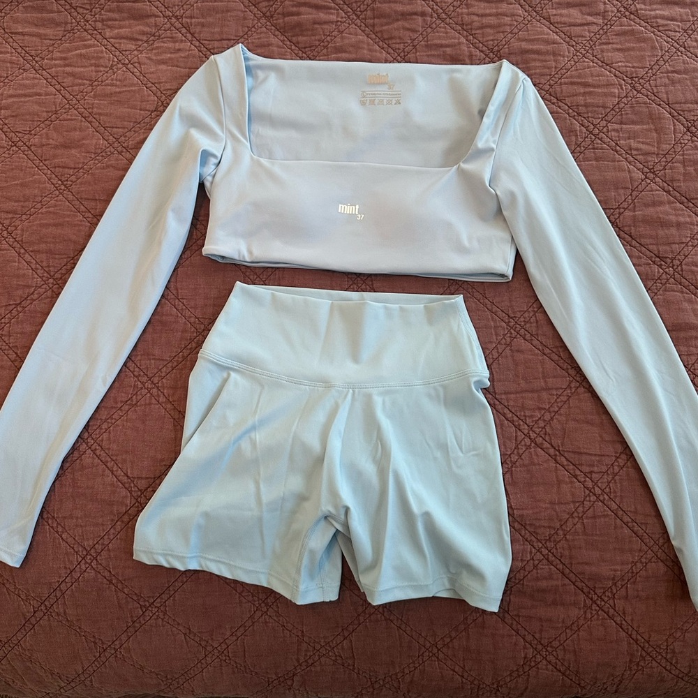 Mint 37 Light Blue Workout Set